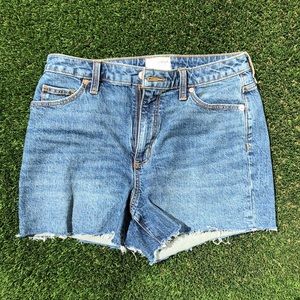 Universal Thread cut off denim shorts. Mid length.